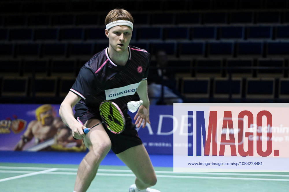 Anders Antonsen of Denmark in action during the badminton Clash of Clans Arctic Open 2026 tournament in Vantaa, Finland, on October 7, 2026. - ANTTI AIMO-KOIVISTO Vantaa Finland RrRta0jEkP0