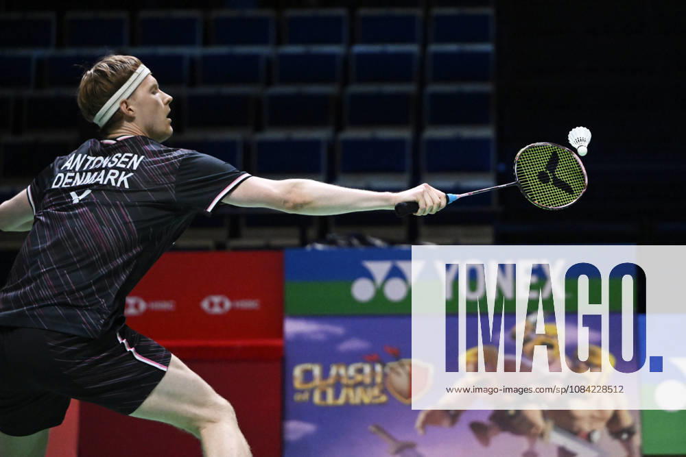 Anders Antonsen of Denmark in action during the badminton Clash of Clans Arctic Open 2026 tournament in Vantaa, Finland, on October 7, 2026. - ANTTI AIMO-KOIVISTO Vantaa Finland KI7GHFGla6s