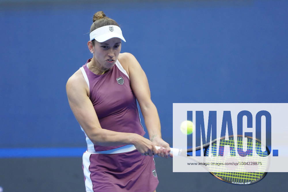 2026 China Open Women s Singles Round of 16 match in Beijing - 07 Oct. Elise Mertens of Belgium seen in action against Coco Gauff of the United States (Not in picture) during Women s Singles Round of 16 match on day eight of China Open at the National Tennis Center. Beijing China