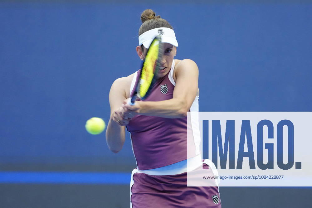 2026 China Open Women s Singles Round of 16 match in Beijing - 07 Oct. Elise Mertens of Belgium seen in action against Coco Gauff of the United States (Not in picture) during Women s Singles Round of 16 match on day eight of China Open at the National Tennis Center. Beijing China
