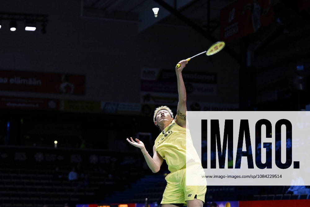 Lin Chun-Yi of Taiwan in action during the badminton Clash of Clans Arctic Open 2026 tournament in Vantaa, Finland, on October 7, 2026. - ANTTI AIMO-KOIVISTO Vantaa Finland Nz0C9roXw4c