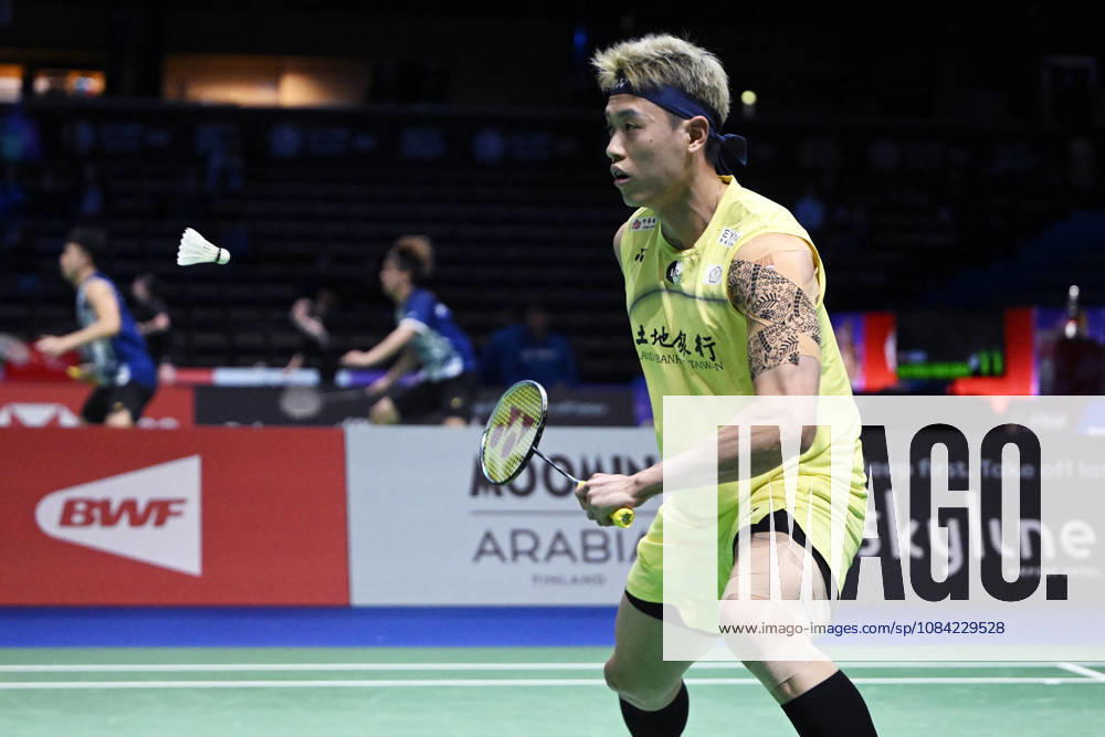 Lin Chun-Yi of Taiwan in action during the badminton Clash of Clans Arctic Open 2026 tournament in Vantaa, Finland, on October 7, 2026. - ANTTI AIMO-KOIVISTO Vantaa Finland i_Qd4FktegQ