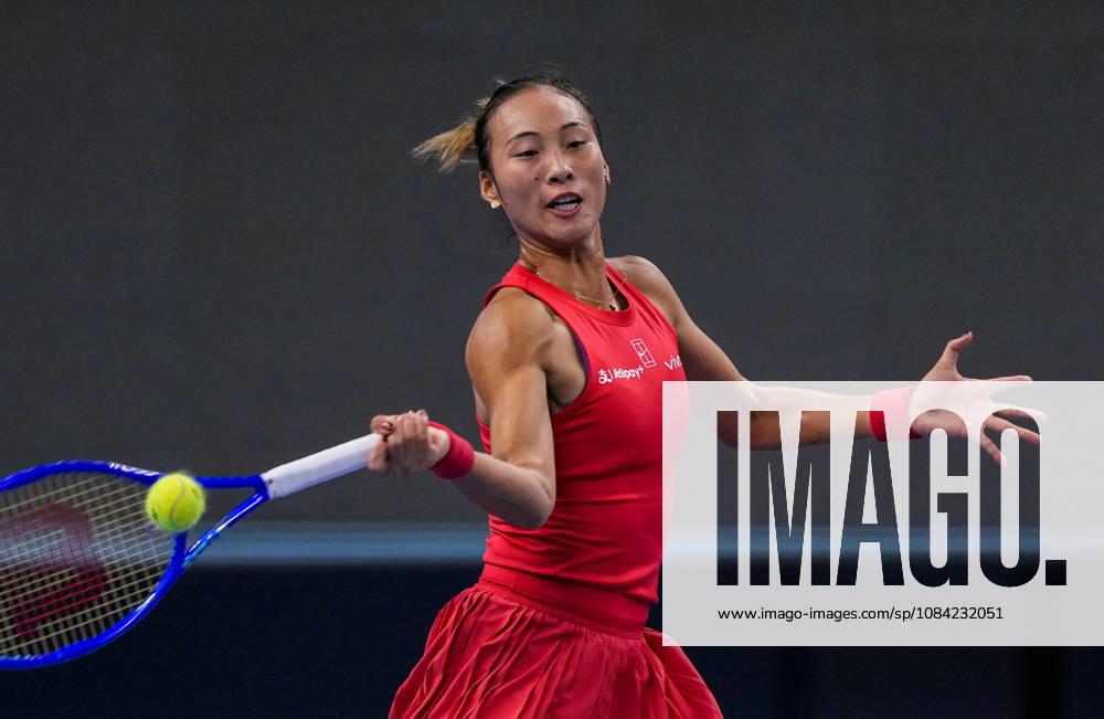 (261007) -- BEIJING, Oct. 7, 2026 -- Zheng Qinwen competes during the women s singles fourth round match between Zheng Qinwen of China and Alina Charaeva of Armenia at 2026 China Open tennis tournament in Beijing, China, Oct. 7, 2026. ) (SP)CHINA-BEIJING-TENNIS-CHINA OPEN-WOMEN S SINGLES (CN) SunxFei