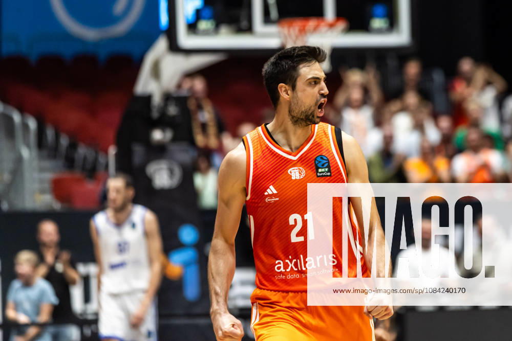 GER, BKT Eurocup, Basketball, Chemnitz, Niners Chemnitz - Neptunas Klaipeda Mateo Šerić (Niners Chemnitz, 21) jubelt Chemnitz Messe Chemnitz Sachsen Deutschland