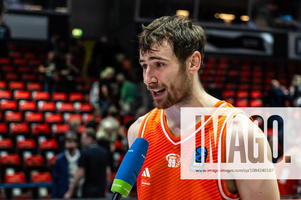 GER, BKT Eurocup, Basketball, Chemnitz, Niners Chemnitz - Neptunas Klaipeda Jannis von Seckendorff (Niners Chemnitz, 90) beim Interview Chemnitz Messe Chemnitz Sachsen Deutschland