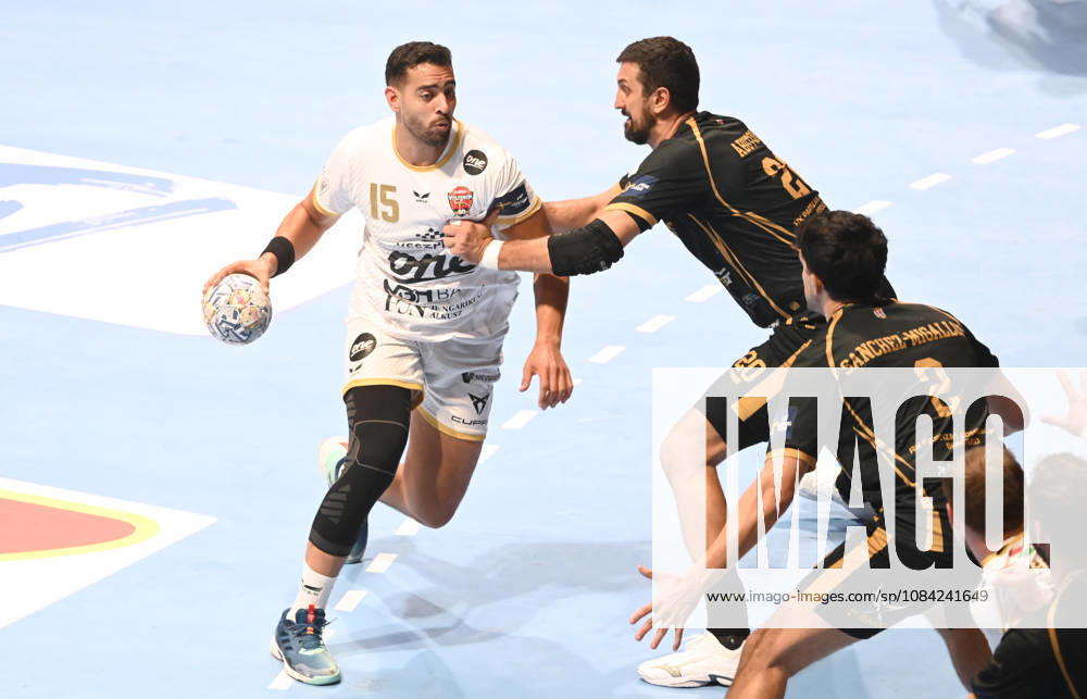 PARTIZAN vs VESZPREM HESHAM ELSAYED MOHAM AHMED, handball player of Veszprem, during the EHF Champions League against Partizan Belgrade, at Aleksandar Nikolic Hall. Belgrade, 07.10.2026. photo: Nebojsa Parausic MN Press HANDBALL, EHF CHAMPIONS LEAGUE, VESZPREM, PARTIZAN Belgrade Aleksandar Nikolic Hall Serbia