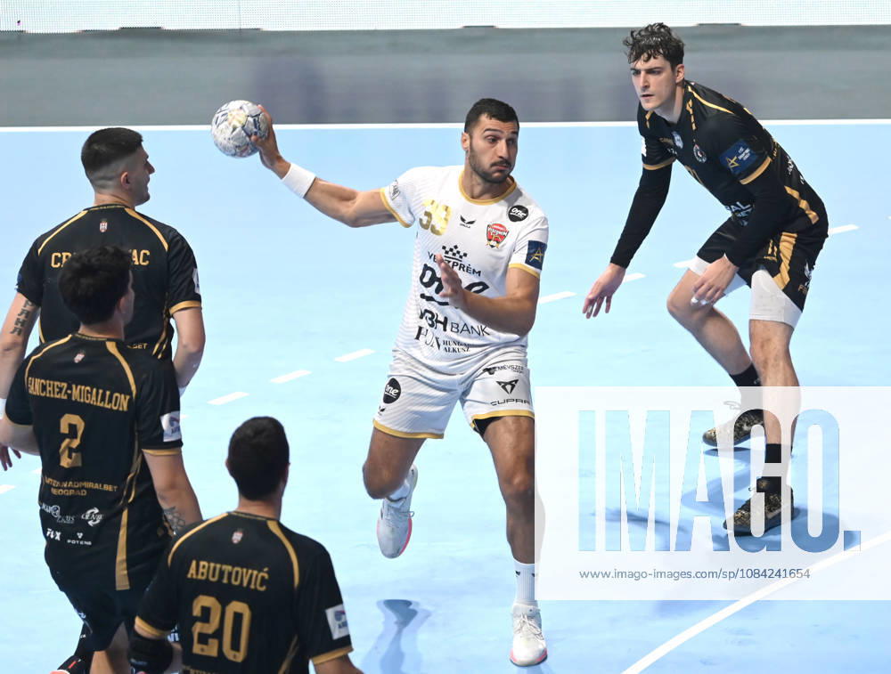PARTIZAN vs VESZPREM ELDERAA Yehia Mohammed Yehia, handball player of Veszprem, during the EHF Champions League against Partizan Belgrade, at Aleksandar Nikolic Hall. Belgrade, 07.10.2026. photo: Nebojsa Parausic MN Press HANDBALL, EHF CHAMPIONS LEAGUE, VESZPREM, PARTIZAN Belgrade Aleksandar Nikolic Hall Serbia