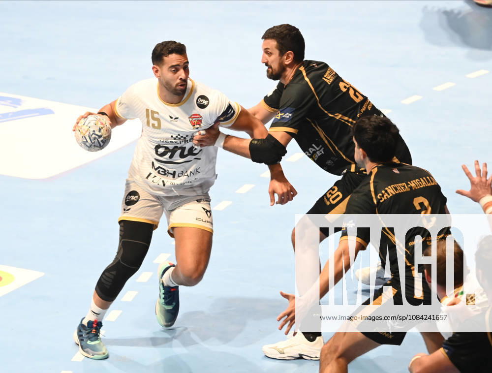 PARTIZAN vs VESZPREM HESHAM ELSAYED MOHAM AHMED, handball player of Veszprem, during the EHF Champions League against Partizan Belgrade, at Aleksandar Nikolic Hall. Belgrade, 07.10.2026. photo: Nebojsa Parausic MN Press HANDBALL, EHF CHAMPIONS LEAGUE, VESZPREM, PARTIZAN Belgrade Aleksandar Nikolic Hall Serbia