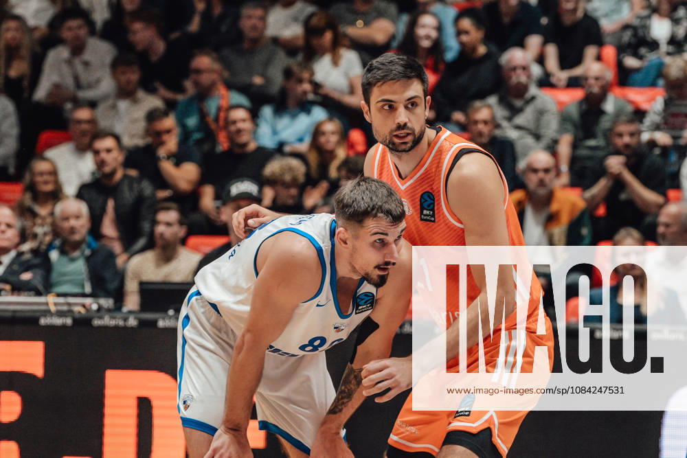 2. Spieltag des Basketball Eurocup Niners Chemnitz - Klaipedos Neptunas 07.10.2026 ab 19.00 Uhr Chemnitz, Chemnitz Arena Im Foto: 21 Mateo Seric, 88 Lukas Kreismontas 2. Spieltag des Basketball Eurocup Niners Chemnitz - Klaipedos Neptunas Chemnitz Sachsen Deutschland