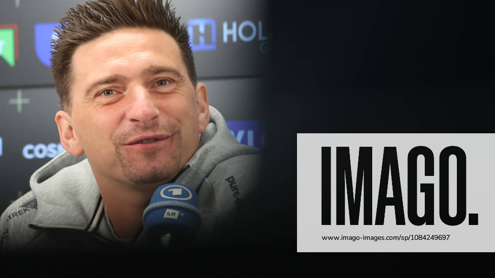 Fussball 1.Bundesliga , SV Elversberg - Pressekonferenz mit Vincent Wagner v.l. Vincent Wagner Trainer (SV 07 Elversberg) Elversberg