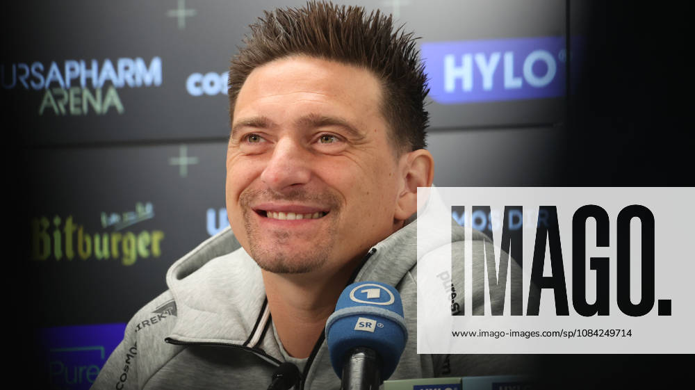 Fussball 1.Bundesliga , SV Elversberg - Pressekonferenz mit Vincent Wagner v.l. Vincent Wagner Trainer (SV 07 Elversberg) Elversberg