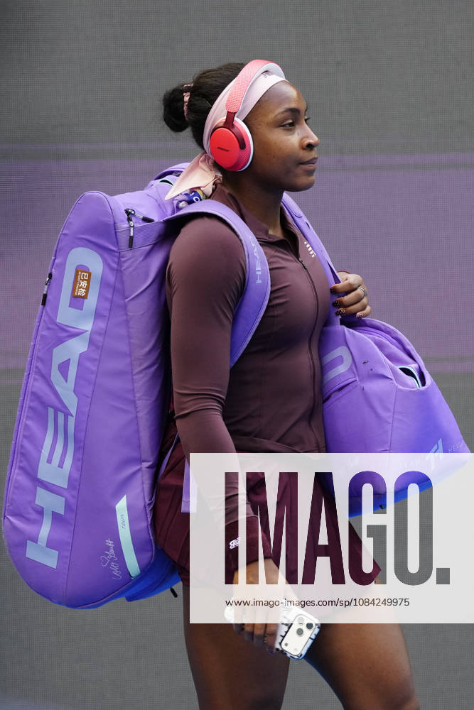 2026 China Open Women s Singles Round of 16 match in Beijing - 07 Oct. Coco Gauff of the United States in action against Elise Mertens of Belgium during Women s Singles Round of 16 match on day eight of China Open at the National Tennis Center. Elise Mertens won 3-6, 3-6 Bejing China