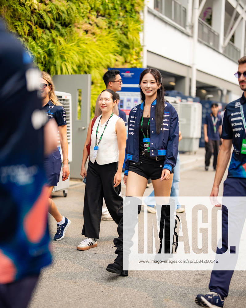 2026 Formula 1 Singapore - Tzuyu at Media Day TZUYU (TPE) K-Pop Singer and Member of TWICE in the Paddock on Thursday Media Day during the Formula 1 Singapore Airlines Singapore Grand Prix 2026 at Marina Bay Street Circuit, Singapore, on October 8, 2026. Photo by Antoine LAPEYRE Reveries Agency via ABACAPRESS.COM Singapore Singapore