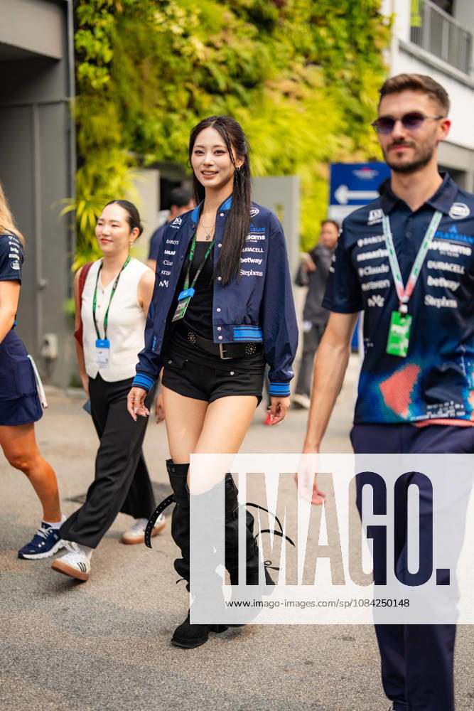 2026 Formula 1 Singapore - Tzuyu at Media Day TZUYU (TPE) K-Pop Singer and Member of TWICE in the Paddock on Thursday Media Day during the Formula 1 Singapore Airlines Singapore Grand Prix 2026 at Marina Bay Street Circuit, Singapore, on October 8, 2026. Photo by Antoine LAPEYRE Reveries Agency via ABACAPRESS.COM Singapore Singapore