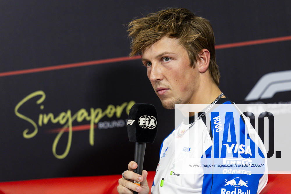 F1 - SINGAPORE GRAND PRIX 2026 LAWSON Liam (nzl), Visa Cash App RB F1 Team VCARB03, portrait, pre-event press conference, PK, Pressekonferenz during the 2026 Formula 1 Singapore Grand Prix, 17th round of the 2026 Formula One World Championship, WM, Weltmeisterschaft from October 9 to 11, 2026 on the Marina Bay Street Circuit, in Singapore, Singapore - SingaporeSingapore