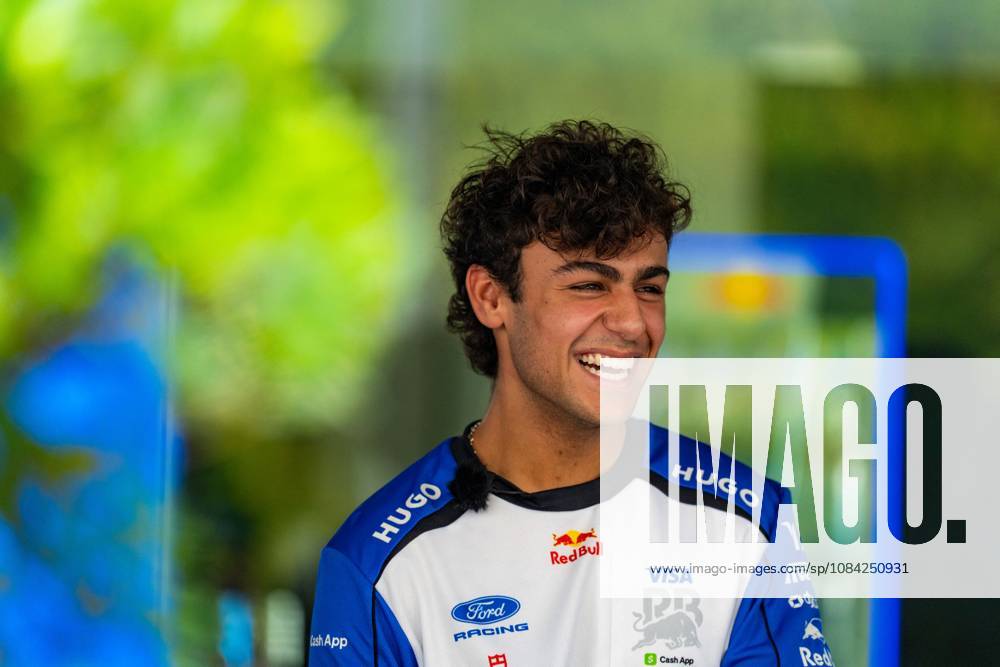 2026 Formula 1 Singapore - Media Day ARVID LINDBLAD 41 (GBR) of Visa Cash App Racing Bulls Formula One Team (VCARB 03) smiling on Thursday Media Day during the Formula 1 Singapore Airlines Singapore Grand Prix 2026 at Marina Bay Street Circuit, Singapore, on October 8, 2026. Photo by Antoine LAPEYRE Reveries Agency via ABACAPRESS.COM Singapore Singapore