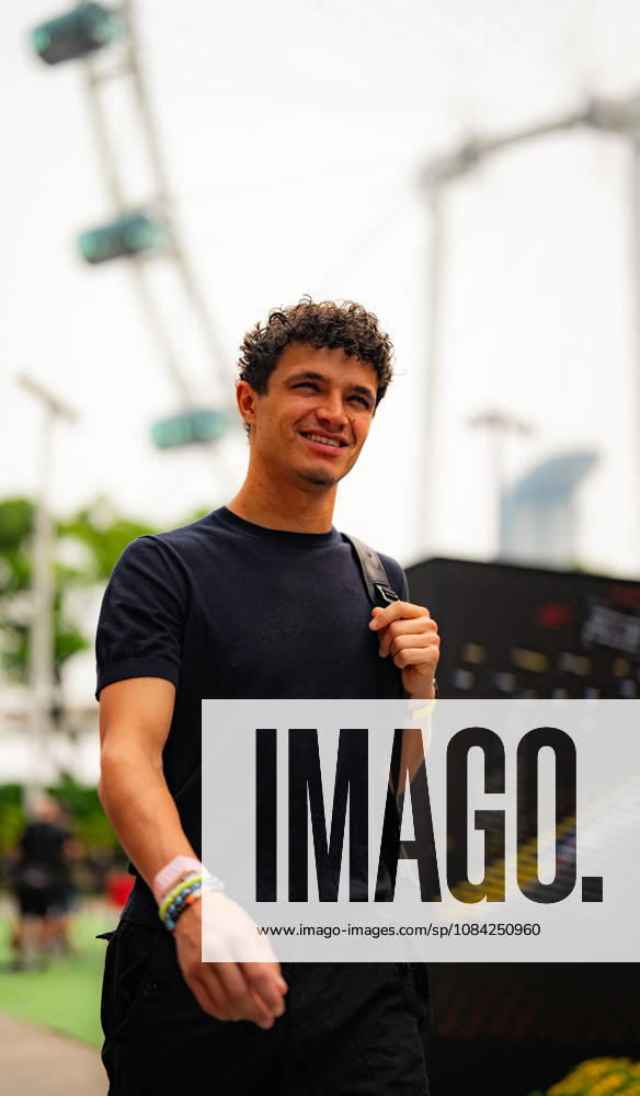 2026 Formula 1 Singapore - Media Day LANDO NORRIS 4 (GBR) of McLaren Mastercard Formula 1 Team (McLaren MCL40) smiling on Thursday Media Day during the Formula 1 Singapore Airlines Singapore Grand Prix 2026 at Marina Bay Street Circuit, Singapore, on October 8, 2026. Photo by Antoine LAPEYRE Reveries Agency via ABACAPRESS.COM Singapore Singapore