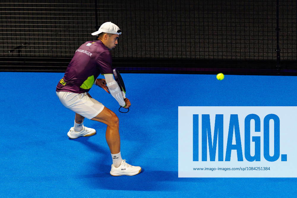 DÜSSELDORF, GERMANY - 8 OCTOBER 2026: Image shows Leandro Roman Augsburger (ARG) during CUPRA Germany Premier Padel P2 2026 Day 5: Round of 16 at CASTELLO Düsseldorf on 8 10 2026 in Düsseldorf, Germany. Germany