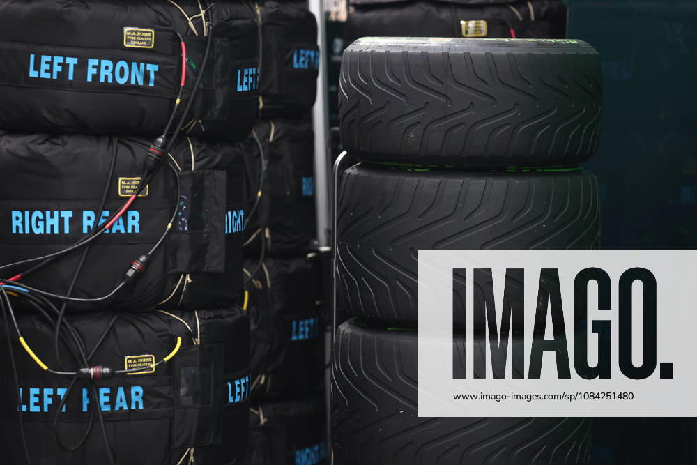 F1 Singapore Grand Prix 2026 Previews Intermediate tyres are seen ahead of the Formula 1 Singapore Grand Prix at Marina Bay Street Circuit in Singapore on October 8, 2026. Singapore Singapore