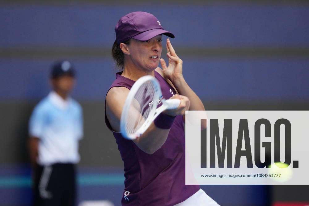 2026 China Open Women s Singles Round of 16 match in Beijing, China - 7 Oct 2026 Iga Swiatek of Poland plays against Iva Jovic of the United States (Not in view) during Women s Singles Round of 16 match on day eight of China Open at the National Tennis Center. Beijing China