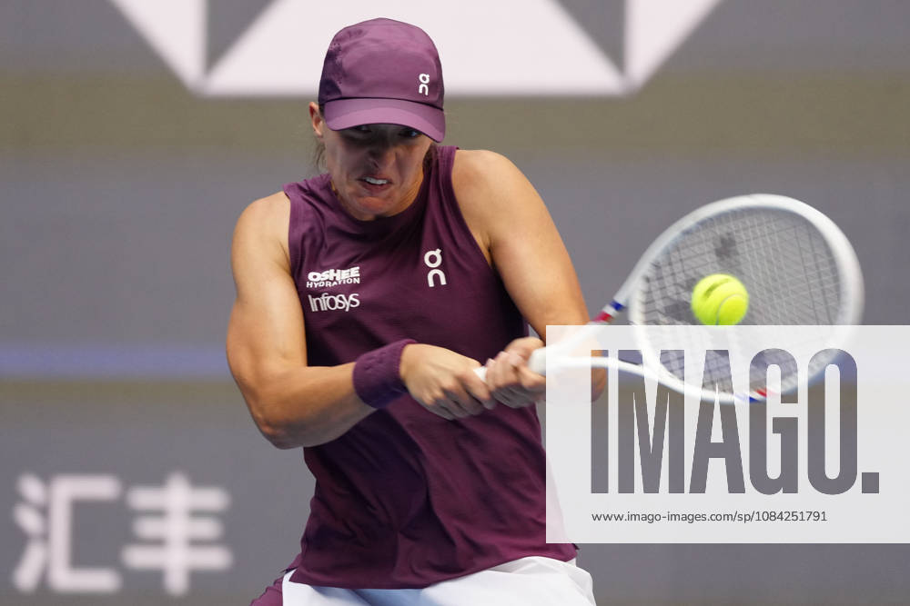 2026 China Open Women s Singles Round of 16 match in Beijing, China - 7 Oct 2026 Iga Swiatek of Poland plays against Iva Jovic of the United States (Not in view) during Women s Singles Round of 16 match on day eight of China Open at the National Tennis Center. Beijing China