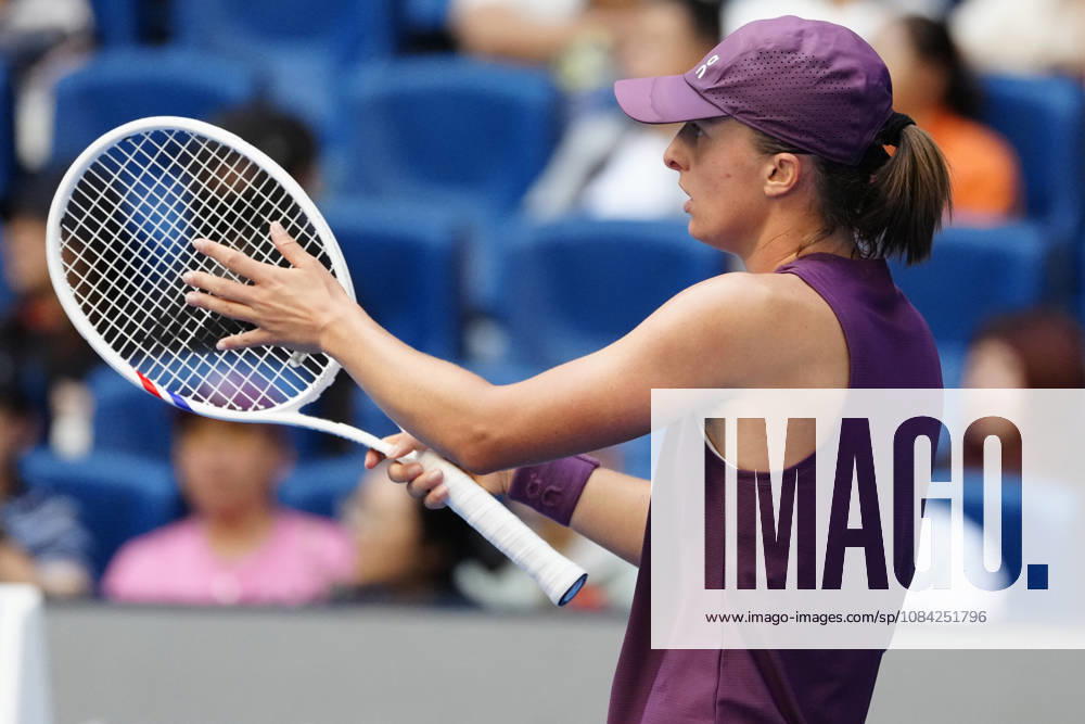 2026 China Open Women s Singles Round of 16 match in Beijing, China - 7 Oct 2026 Iga Swiatek of Poland plays against Iva Jovic of the United States (Not in view) during Women s Singles Round of 16 match on day eight of China Open at the National Tennis Center. Beijing China