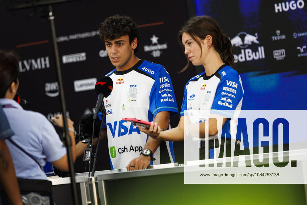 8th October 2026; Marina Bay, Singapore; Formula 1, Singapore Grand Prix, Arrival Day; Arvid Lindblad (41) of Great Britain and Visa Cash App Racing Bulls Formula One Team arriving at the Singapore Grand Prix StephenxBlackberry