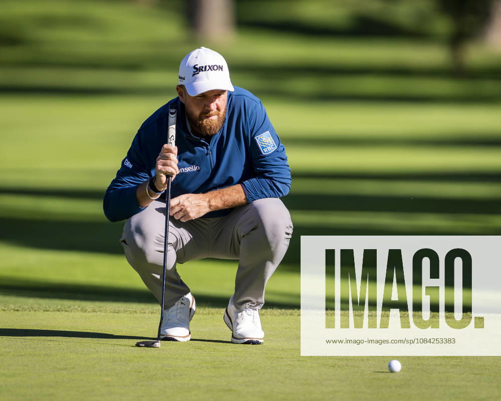 Open de Espana presented by Madrid - Day One MADRID, SPAIN - OCTOBER 8: Shane Lowry of Ireland studies the terrain before taking his shot on day one of the Open de Espana presented by Madrid at Club de Campo Villa de Madrid on October 8, 2026 in Madrid, Spain. Madrid Club de Campo Villa de Madrid Madrid Spain