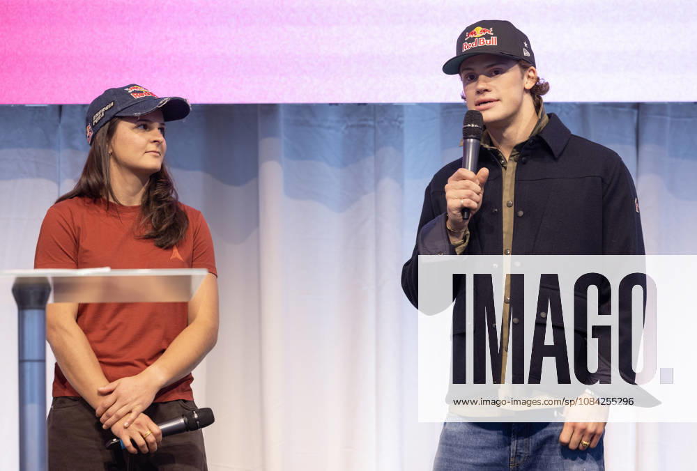 ALPINE SKIING - Atomic Media Day 2026 ALTENMARKT,AUSTRIA,08.OCT.26 - ALPINE SKIING - Atomic Media Day. Image shows Zrinka Ljutic (CRO) and Lucas Pinheiro Braathen (BRA). GEPAxpictures xHaraldxSteiner
