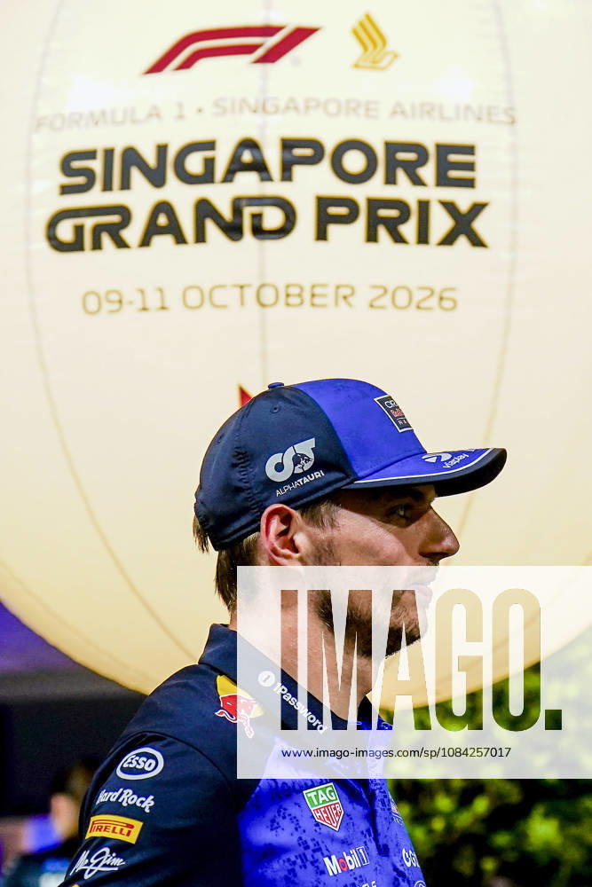 FORMULA 1 SINGAPORE AIRLINES SINGAPORE GRAND PRIX 2026 Max Verstappen (NED) 3 Red Bull Racing in the paddock during the Formula 1 Singapore Airlines Singapore Grand Prix 2026, Round 17 of the 2026 Formula 1 World Championship, WM, Weltmeisterschaft from 9th - 11th October 2026 at the Marina Bay Street Circuit, Singapore. Credit: Robbie Hoad Every Second Media Editorial use only. All images are copyright Every Second Media Limited. No images may be reproduced without prior permission.