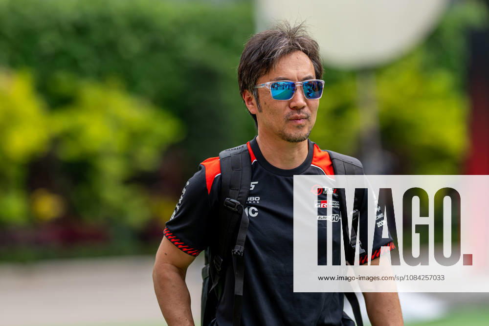 MARINA BAY, SINGAPORE: Ayao Komatsu, Team Principle for the Haas F1 team during the 2026 Formula 1 Singapore Grand Prix at the Marina Bay Street Circuit in Marina Bay, Singapore