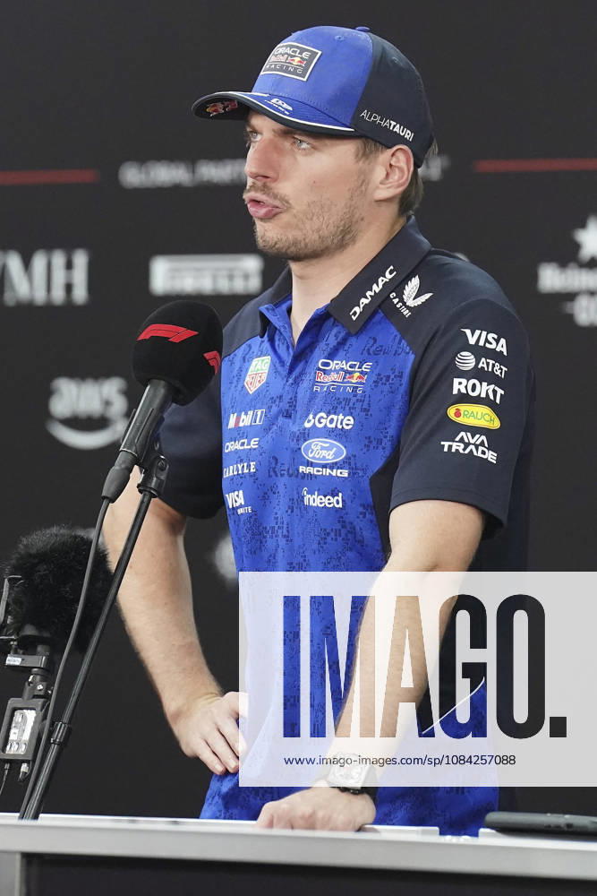 FORMULA 1 SINGAPORE AIRLINES SINGAPORE GRAND PRIX 2026 Max Verstappen (NED) 3 Red Bull Racing giving an interview during the Formula 1 Singapore Airlines Singapore Grand Prix 2026, Round 17 of the 2026 Formula 1 World Championship, WM, Weltmeisterschaft from 9th - 11th October 2026 at the Marina Bay Street Circuit, Singapore. Credit: Robbie Hoad Every Second Media Editorial use only. All images are copyright Every Second Media Limited. No images may be reproduced without prior permission.