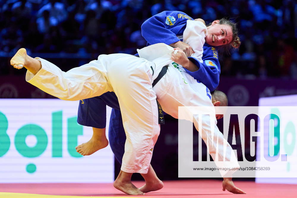 (Top-Bottom) Polleres Michaela (AUT), Tsunoda Roustant Ai (ESP), OCTOBER 8, 2026 -Judo : World Judo Championships BAKU2026 Womem s -70kg Final match at National Gymnastics Arena in Baku, Azerbaijan. aflo_354330761 KenxAsakurax