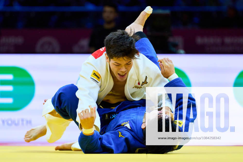 (Top-Bottom) Sanshiro Murao (JPN), Goki Tajima (JPN), OCTOBER 8, 2026 -Judo : World Judo Championships BAKU2026 Mens -90kgFinal match at National Gymnastics Arena in Baku, Azerbaijan. aflo_354330789 KenxAsakurax