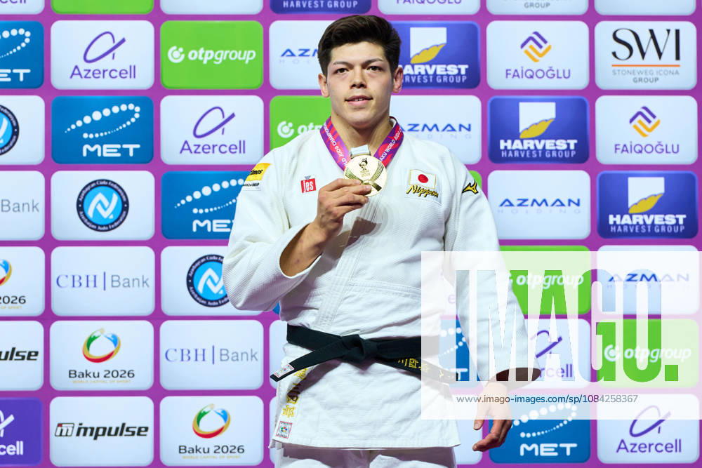 Sanshiro Murao (JPN), OCTOBER 8, 2026 -Judo : World Judo Championships BAKU2026 Mens -90kgMedal Ceremony at National Gymnastics Arena in Baku, Azerbaijan. aflo_354330843 KenxAsakurax