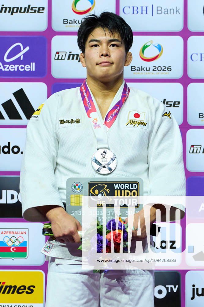 Goki Tajima (JPN), OCTOBER 8, 2026 -Judo : World Judo Championships BAKU2026 Mens -90kgMedal Ceremony at National Gymnastics Arena in Baku, Azerbaijan. aflo_354330837 KenxAsakurax
