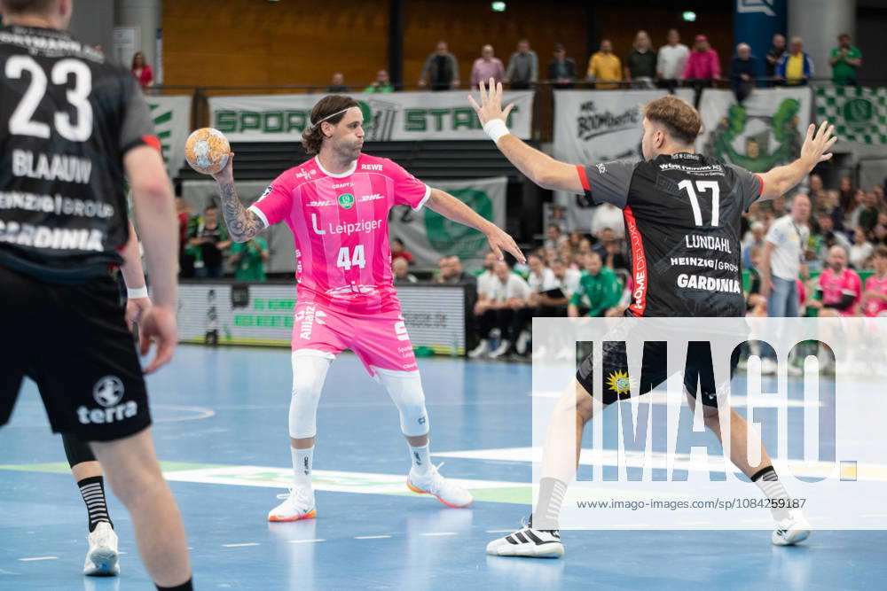 Handball, HBL2: SC DHfK Leipzig - TuS N-Lübbecke; 08.10.2026 Dean Bombac (44, SC DHfK Leipzig). Handball, 2. Bundesliga, Saison 2026 2027, 7. Spieltag: SC DHfK Leipzig vs. TuS N-Lübbecke am 08.10.2026 in der Quarterback Immobilien Arena Leipzig.