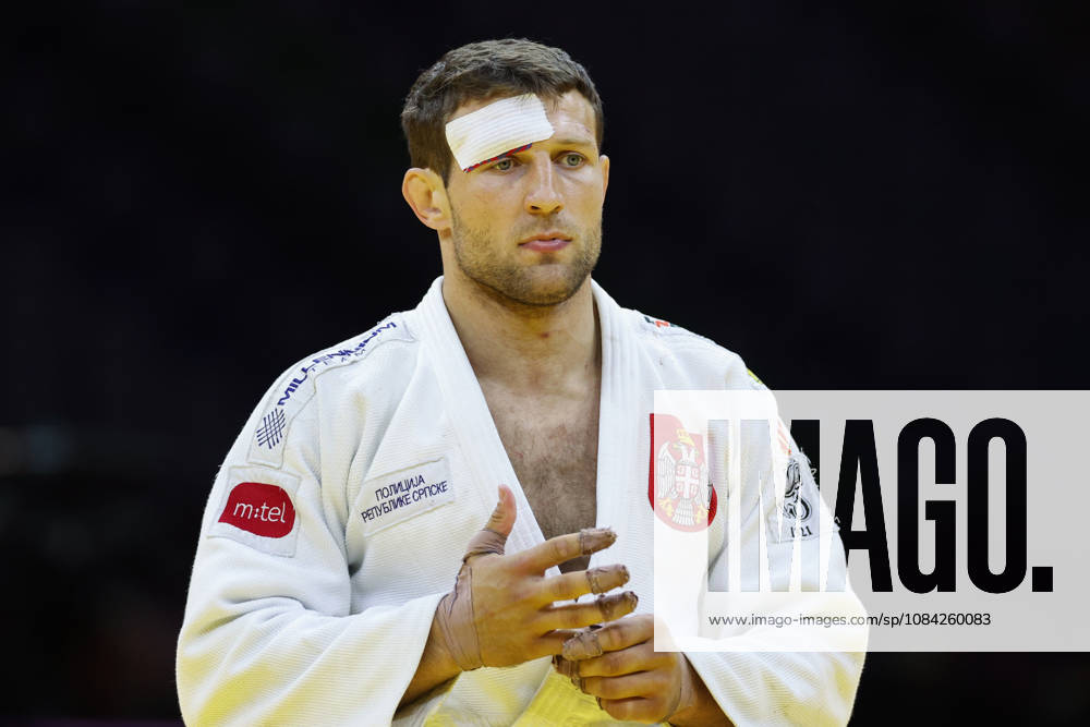 AZERBAIJAN, BAKU - OCTOBER 8, 2026: Nemanja Majdov of Serbia is pictured during a -90 kg bout against Murad Fatiyev of Azerbaijan as part of the 2026 World Judo Championships at the National Gymnastics Arena 2026 World Judo Championships In Baku - ZUMAt113 20261008_zaa_t113_723