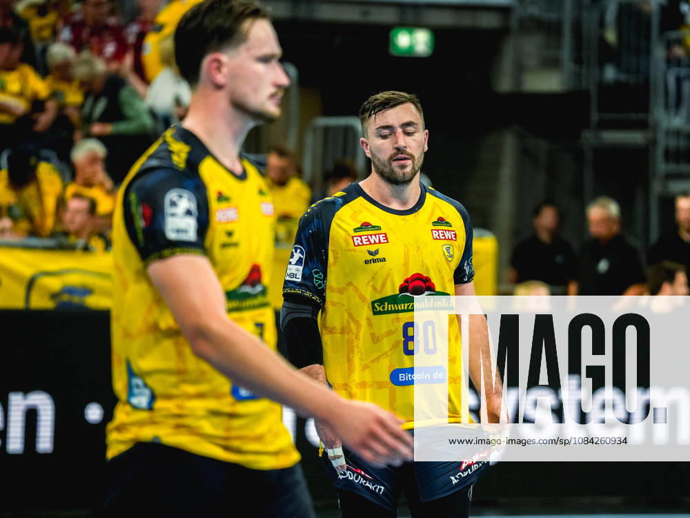 Handball Opel HBL, Rhein-Neckar Loewen - ThSV Eisenach v.l. Robert Timmermeister (Rhein-Neckar Löwen), Jannik Kohlbacher (Rhein-Neckar Löwen)