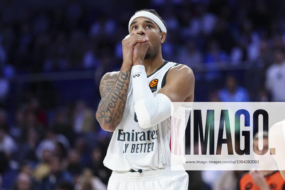 Chuma Okeke of Real Madrid gestures during the Euroleague Basketball Regular Season Round 4 game between Real Madrid v Partizan Mozzart Bet Belgrade at Movistar Arena on October 08, 2026 in Madrid, Spain. Real Madrid V Partizan Mozzart Bet Belgrade - Euroleague 2025 2026 - ZUMAa181 20261008_zaa_a181_223
