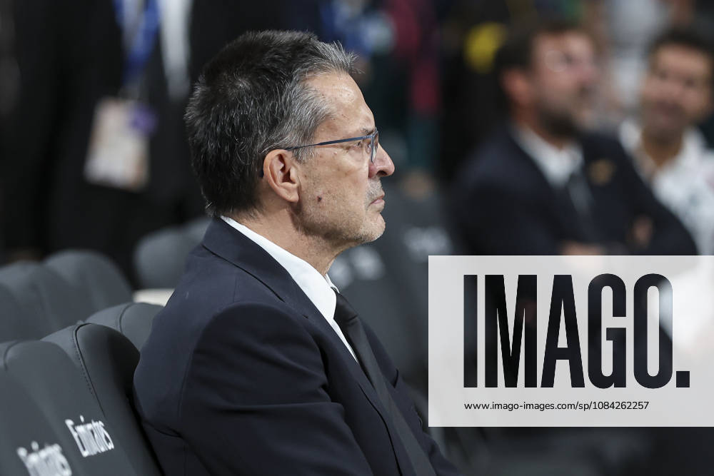 Pedro Martinez, head coach of Real Madrid, looks on during the Euroleague Basketball Regular Season Round 4 game between Real Madrid v Partizan Mozzart Bet Belgrade at Movistar Arena on October 08, 2026 in Madrid, Spain. Madrid Spain - ZUMAa181 20261008_zaa_a181_219