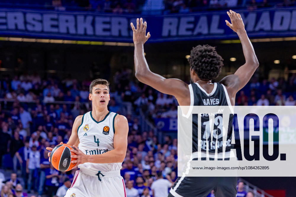 ESP: Euroleague Real Madrid v Partizan Belgrade Jaime Pradilla of Real Madrid during the Euroleague match between Real Madrid and Partizan Mozzart Bet Belgrade played at Movistar Arena Stadium on October 8 2026 in Madrid Spain Madrid Spain Basketball