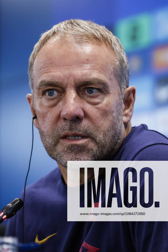 Hansi Flick, head coach of FC Barcelona, Barca attends his press conference, PK, Pressekonferenz during the training day of FC Barcelona ahead the Spanish League, LaLiga EA Sports, football match against Getafe CF at Ciudad Esportiva Joan Gamper on October 09, 2026 in Sant Joan Despi, Barcelona, Spain. FC Barcelona Training And Press Conference - LaLiga EA Sports - ZUMAa181 20261009_zaa_a181_027