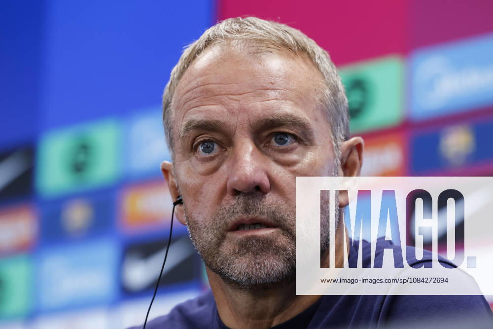 Hansi Flick, head coach of FC Barcelona, Barca attends his press conference, PK, Pressekonferenz during the training day of FC Barcelona ahead the Spanish League, LaLiga EA Sports, football match against Getafe CF at Ciudad Esportiva Joan Gamper on October 09, 2026 in Sant Joan Despi, Barcelona, Spain. FC Barcelona Training And Press Conference - LaLiga EA Sports - ZUMAa181 20261009_zaa_a181_035