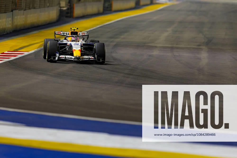 9th October 2026; Marina Bay, Singapore; Formula 1, Singapore Grand Prix, Free Practice and Sprint Qualifying Day; Liam Lawson (30) of New Zealand and Visa Cash App Racing Bulls Formula One Team during qualifying StephenxBlackberry
