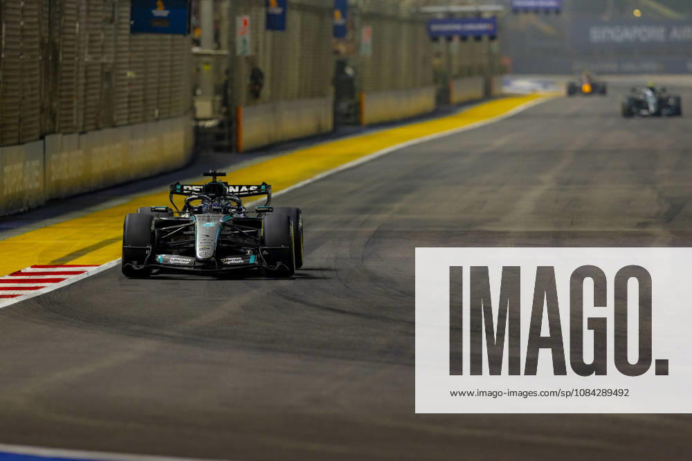 9th October 2026; Marina Bay, Singapore; Formula 1, Singapore Grand Prix, Free Practice and Sprint Qualifying Day; George Russell (63) of Great Britain and Mercedes-AMG PETRONAS Formula One Team during qualifying StephenxBlackberry