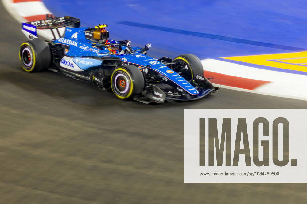 9th October 2026; Marina Bay, Singapore; Formula 1, Singapore Grand Prix, Free Practice and Sprint Qualifying Day; Carlos Sainz Jr (55) of Spain and Atlassian Williams F1 Team during qualifying StephenxBlackberry