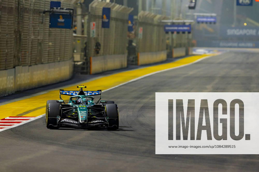 9th October 2026; Marina Bay, Singapore; Formula 1, Singapore Grand Prix, Free Practice and Sprint Qualifying Day; Fernando Alonso (14) of Spain and Aston Martin Aramco Formula One Team during qualifying StephenxBlackberry