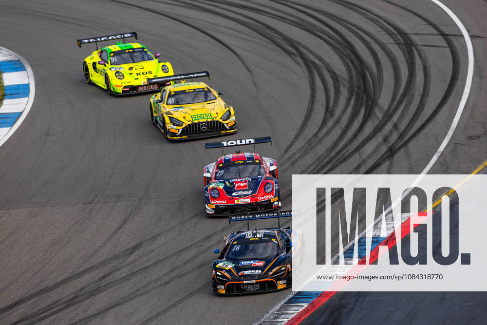 DTM, 15. + 16. Rennen Hockenheim 2026 16 McLaren 720S GT3 Evo, Dörr Motorsport: Timo Glock, 29 Porsche 911 GT3 R (992), Land Motorsport: Bastian Buus, 48 Mercedes-AMG GT3 EVO, Winward Racing: Jules Gounon - picture by Gruppe C Photography Sachsenring Germany