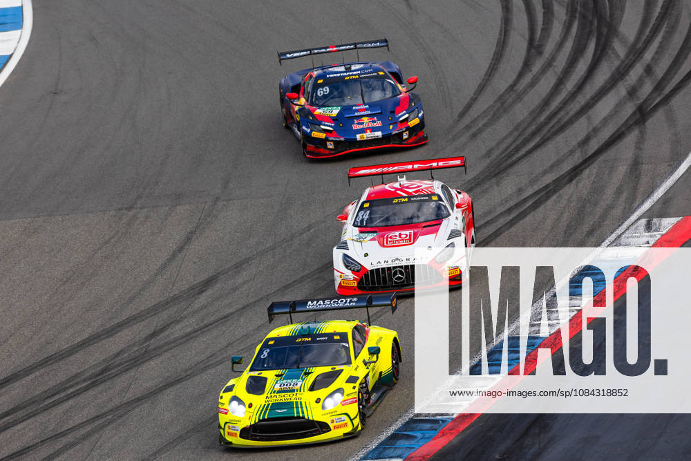 DTM, 15. + 16. Rennen Hockenheim 2026 8 Aston Martin Vantage AMR GT3 EVO, Comtoyou Racing: Nicolas Baert, 84 Mercedes-AMG GT3 EVO, Landgraf Motorsport: Tom Kalender, 69 Ferrari 296 GT3 EVO, EMIL FREY RACING: Thierry Vermeulen - picture by Gruppe C Photography Sachsenring Germany